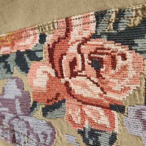 ❤ ANTHROPOLOGIE HIGH RISE STRAIGHT EMBROIDERED RELAXED TROUSERS / PANTS, 4 (27) - Picture 9 of 15